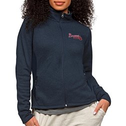 Antigua Women's Atlanta Braves Navy Course Jacket