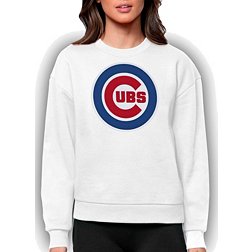 Antigua Women's Chicago Cubs White Victory Crew Pullover