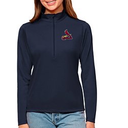 Women's Lusso White/Navy St. Louis Cardinals Mack Fleece V-Neck Pullover Top Size: Extra Large