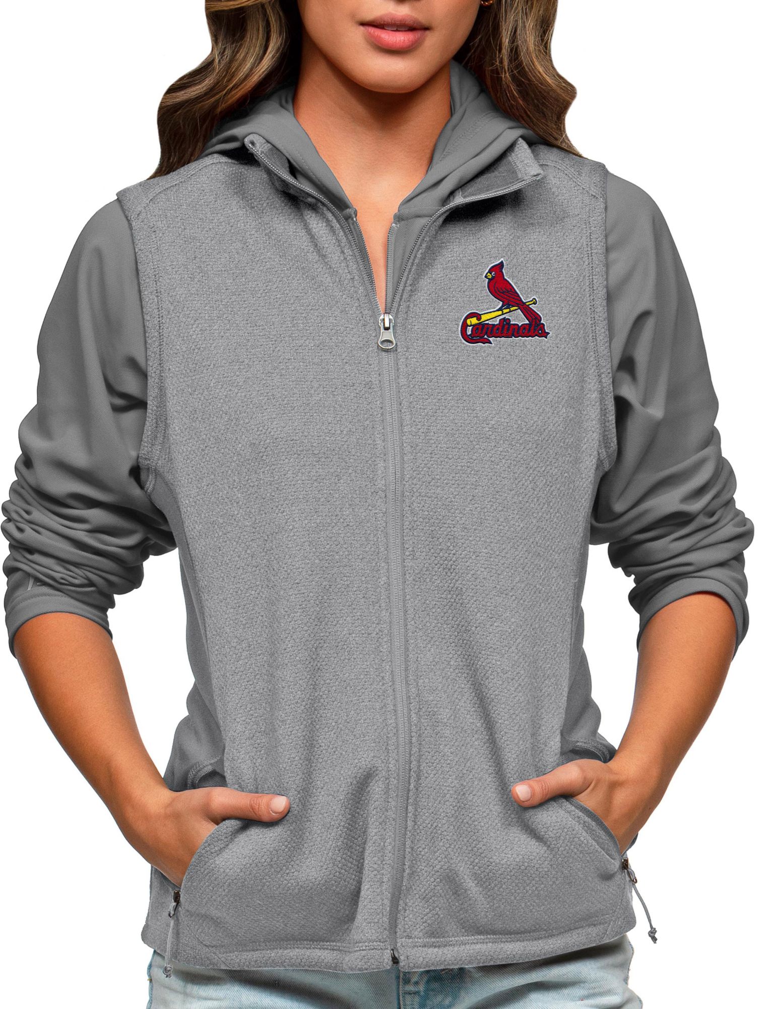 Antigua Women's St. Louis Cardinals Gray Course Vest