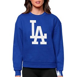 Antigua Women's Los Angeles Dodgers Royal Victory Crew Pullover