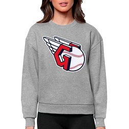 Antigua Women's Cleveland Guardians Gray Victory Crew Pullover