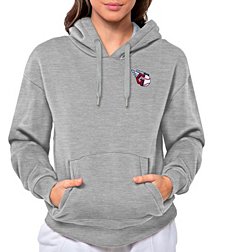 Antigua Women's Cleveland Guardians Gray Victory Hooded Pullover