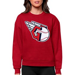Antigua Women's Cleveland Guardians Red Victory Crew Pullover