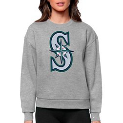 Antigua Women's Seattle Mariners Gray Victory Crew Pullover