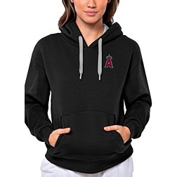 Antigua Women's Los Angeles Angels Black Victory Hooded Pullover