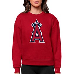 Antigua Women's Los Angeles Angels Red Victory Crew Pullover