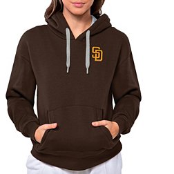 Antigua Women's San Diego Padres Brown Victory Hooded Pullover