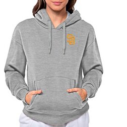 Antigua Women's San Diego Padres Gray Victory Hooded Pullover