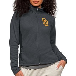 Antigua Women's San Diego Padres Charcoal Course Jacket