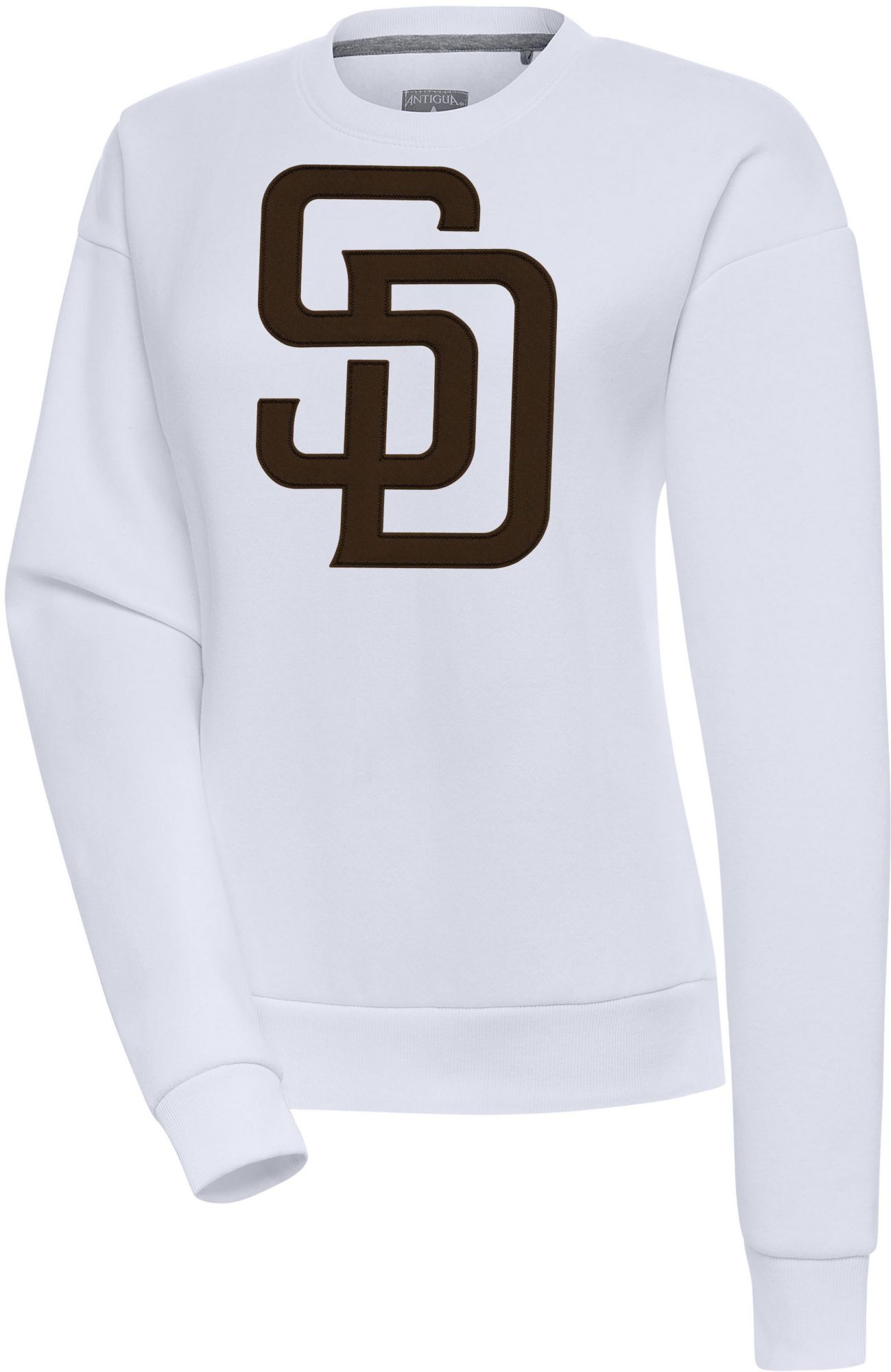 Antigua Women's San Diego Padres White Victory Crew Pullover