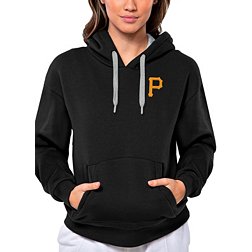 Antigua Women's Pittsburgh Pirates Black Victory Hooded Pullover