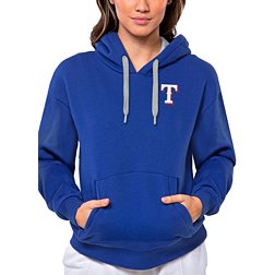 Antigua Women's Texas Rangers Royal Victory Hooded Pullover