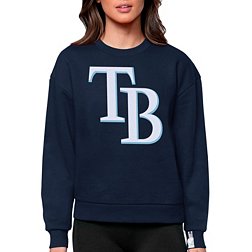 Antigua Women's Tampa Bay Rays Navy Victory Crew Pullover