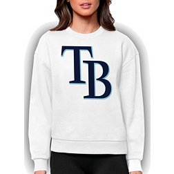 Antigua Women's Tampa Bay Rays White Victory Crew Pullover