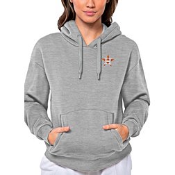 Antigua Women's Houston Astros Gray Victory Hooded Pullover