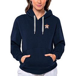 Antigua Women's Houston Astros Navy Victory Hooded Pullover