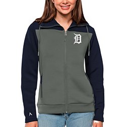 Women's Cutter & Buck White Detroit Tigers Daybreak Eco Recycled Half-Zip Hoodie Size: Extra Large