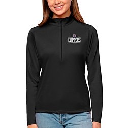 Antigua Women's Los Angeles Clippers Tribute Black Pullover Sweater