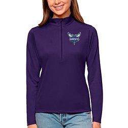 Antigua Women's Charlotte Hornets Tribute Purple Pullover Sweater