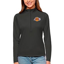 Antigua Women's Los Angeles Lakers Tribute Grey Pullover Sweater