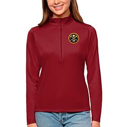 Antigua Women's Denver Nuggets Tribute Red Pullover Sweater