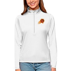 Antigua Women's Phoenix Suns Tribute White Pullover Sweater