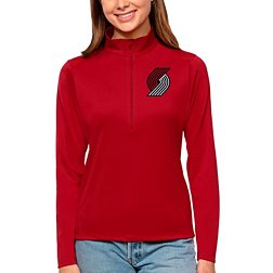 Antigua Women's Portland Trail Blazers Tribute Red Pullover Sweater