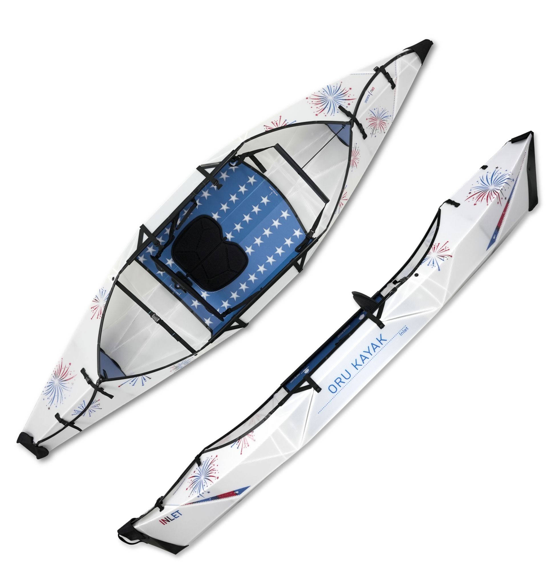 Photos - Kayak / Canoe Oru Inlet Special Edition Folding Kayak, White/Blue 23ANZURNLTSPCLDTNPSK