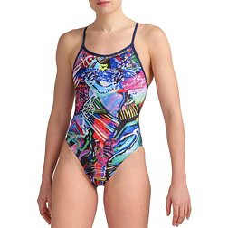 arena Women's Allover Lace Back One Piece Swimsuit