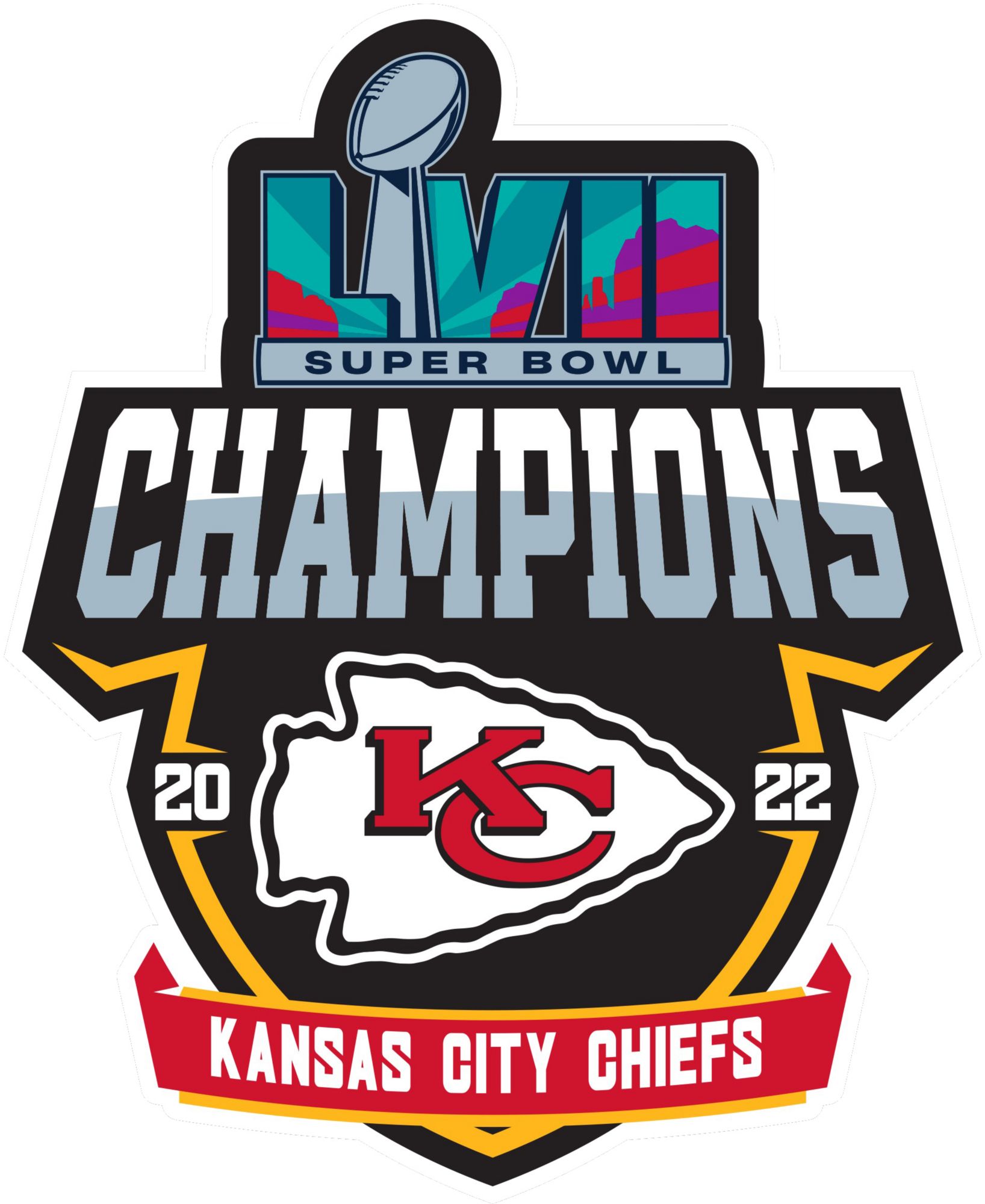 Kansas City Chiefs Super Bowl LVII Champions 12 Steel Logo Sign