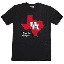 Where I'm From Adult Houston Cougars Black Logo State T-Shirt