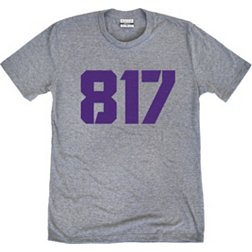 Where I'm From Fort Worth Grey 817 Block Logo T-Shirt