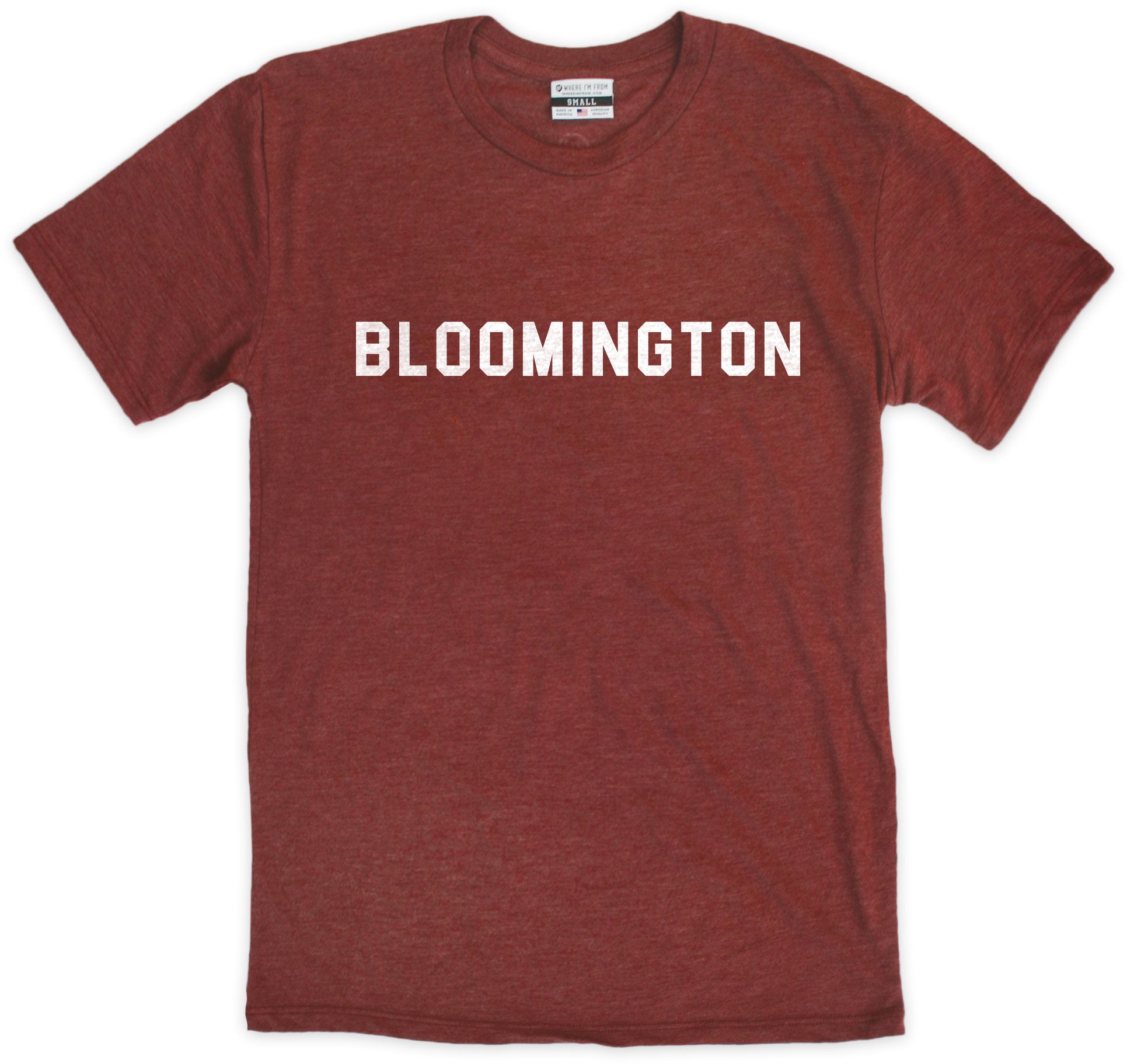 Where I'm From Adult Bloomington Maroon T-Shirt