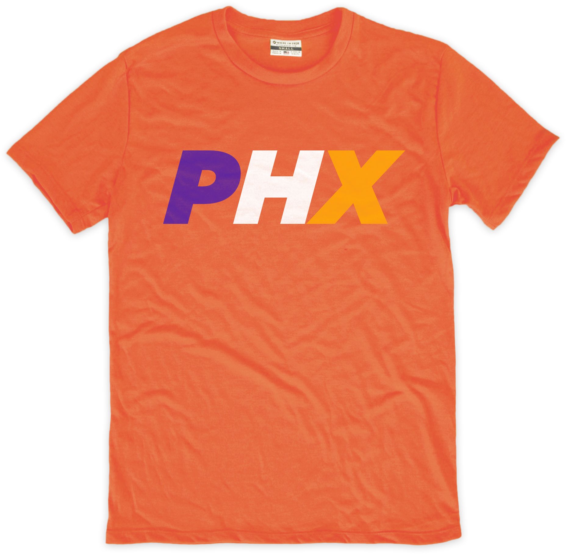 Where I'm From Phoenix Block Orange T-Shirt