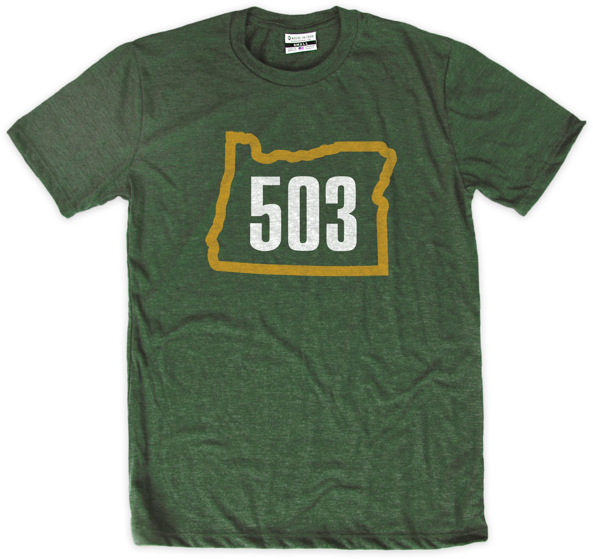 Where I'm From Portland Green 503 Outline T-Shirt