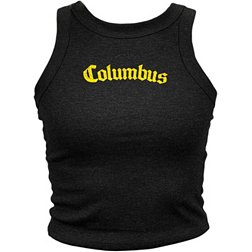 Where I'm From Women's Columbus Goth Black Cropped Tank Top