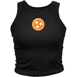 Where I'm From Women's Knoxville Black Star Circle Crop Tank