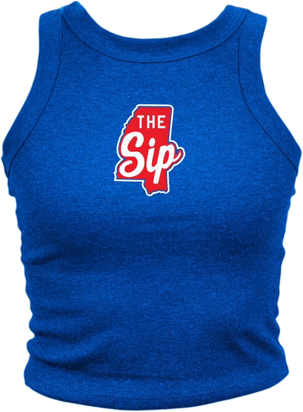 Where I'm From Women's Mississippi Royal Sip State Cropped Tank Top