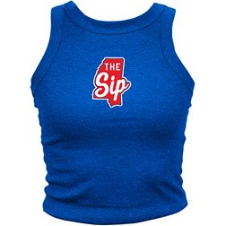 Where I'm From Adult Mississippi Royal Sip State Cropped Tank Top
