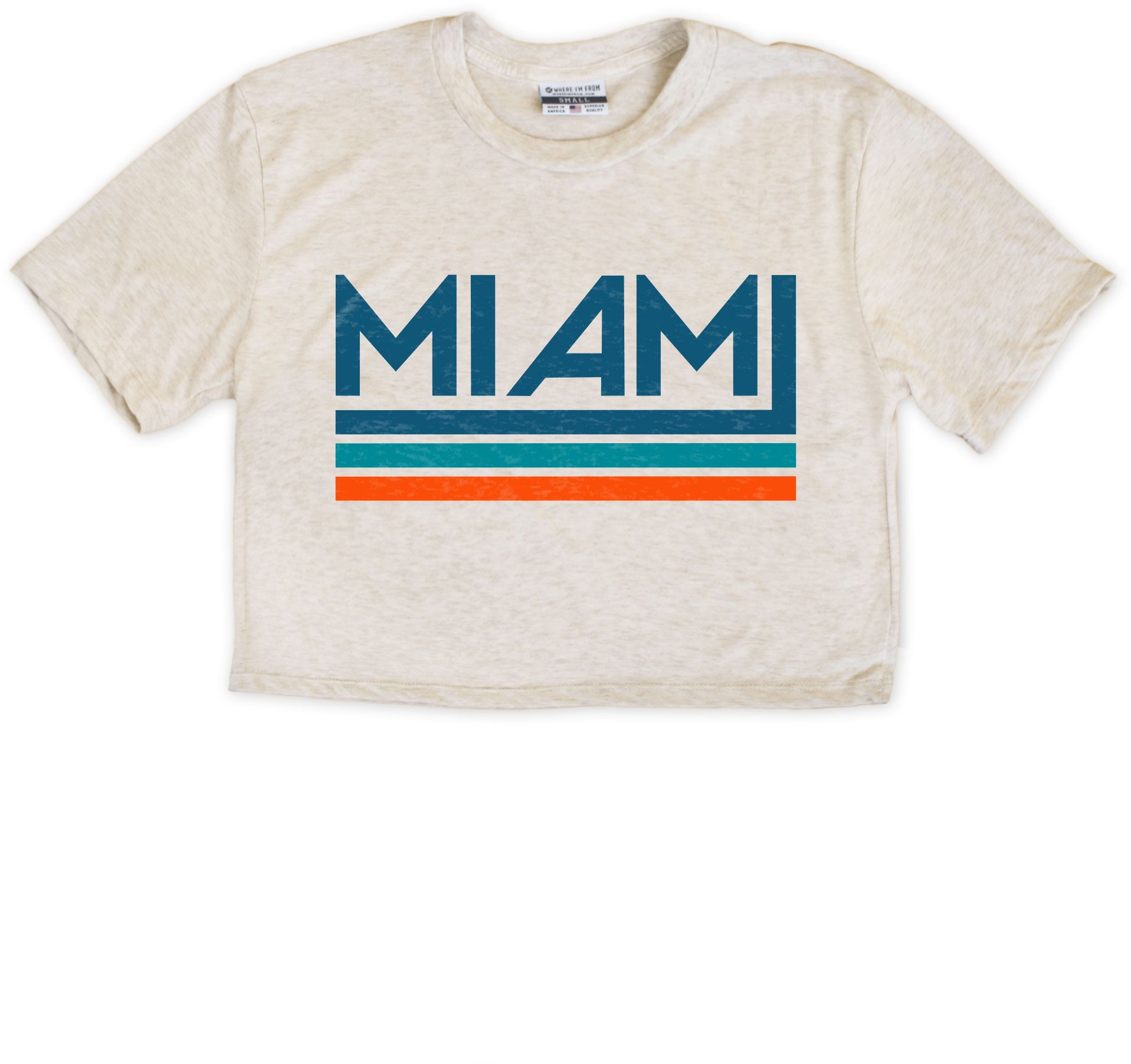 Where I'm From Miami Oatmeal City Cropped T-Shirt