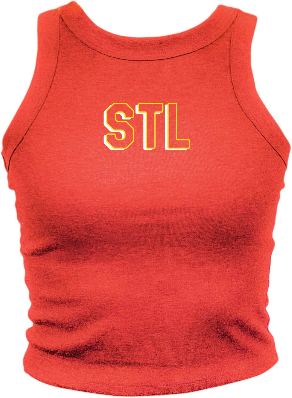 Where I'm From Women's St.Louis Blck Red Crop Top Tank