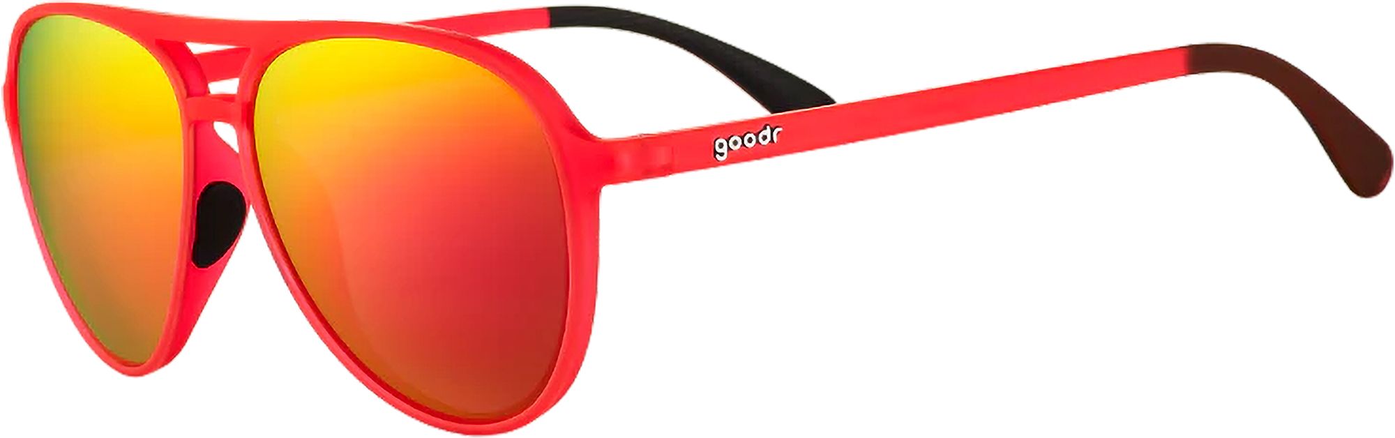 Photos - Sunglasses Goodr Captain Blunt's Red-Eye Polarized Reflective , Men's, Red/