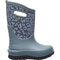 Bogs Kids' Neo-Classic Metallic Leopard Waterproof Winter Boots
