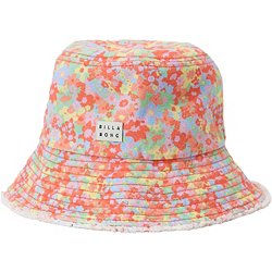 Women's or Kids Reversible Sun Hat Bucket Hat, Pink Beach Bliss