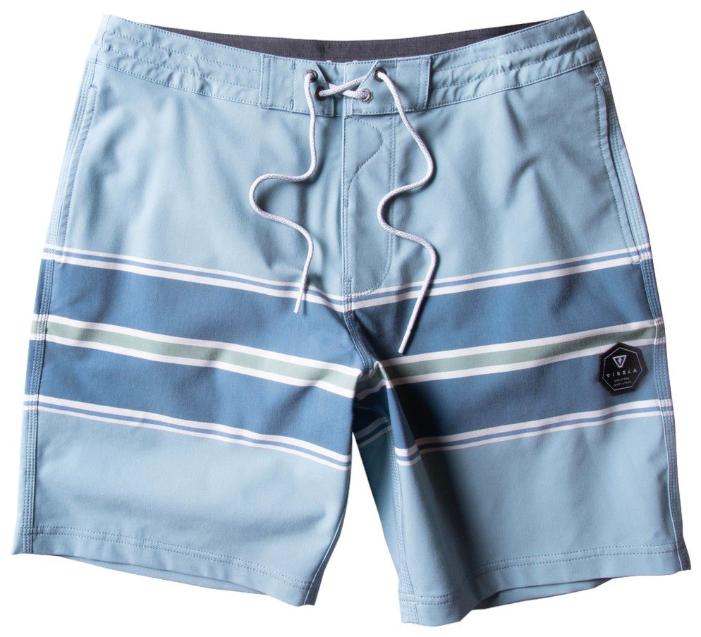Photos - Swimwear Vissla Men's Free Lap 18.5” Board Shorts, Size 34, Stone Blue 23BLFMFRLP18