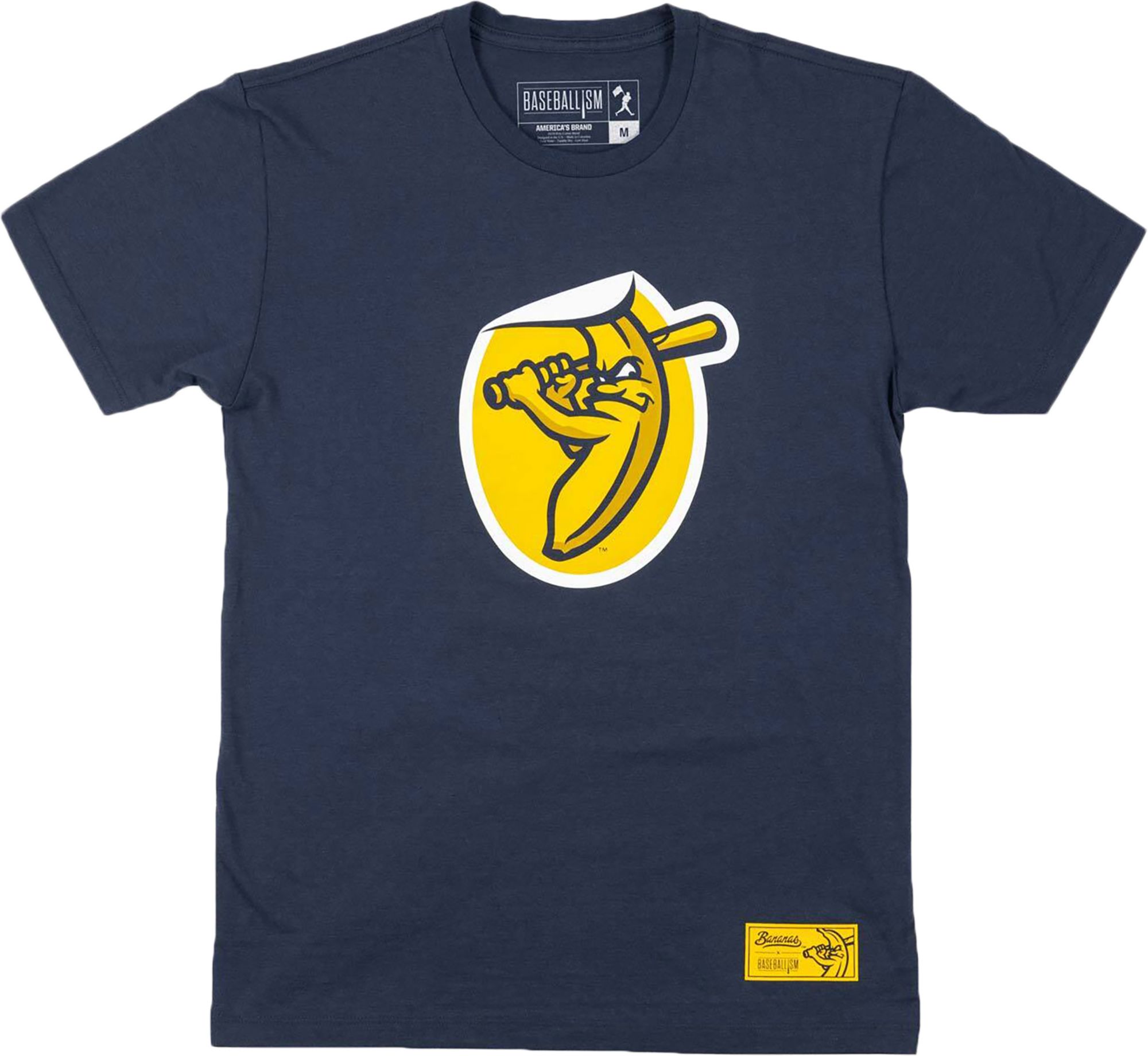 Baseballism Women's Savannah Bananas Navy Sticker T-Shirt