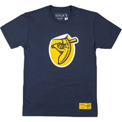 Baseballism Women's Savannah Bananas Navy Sticker T-Shirt