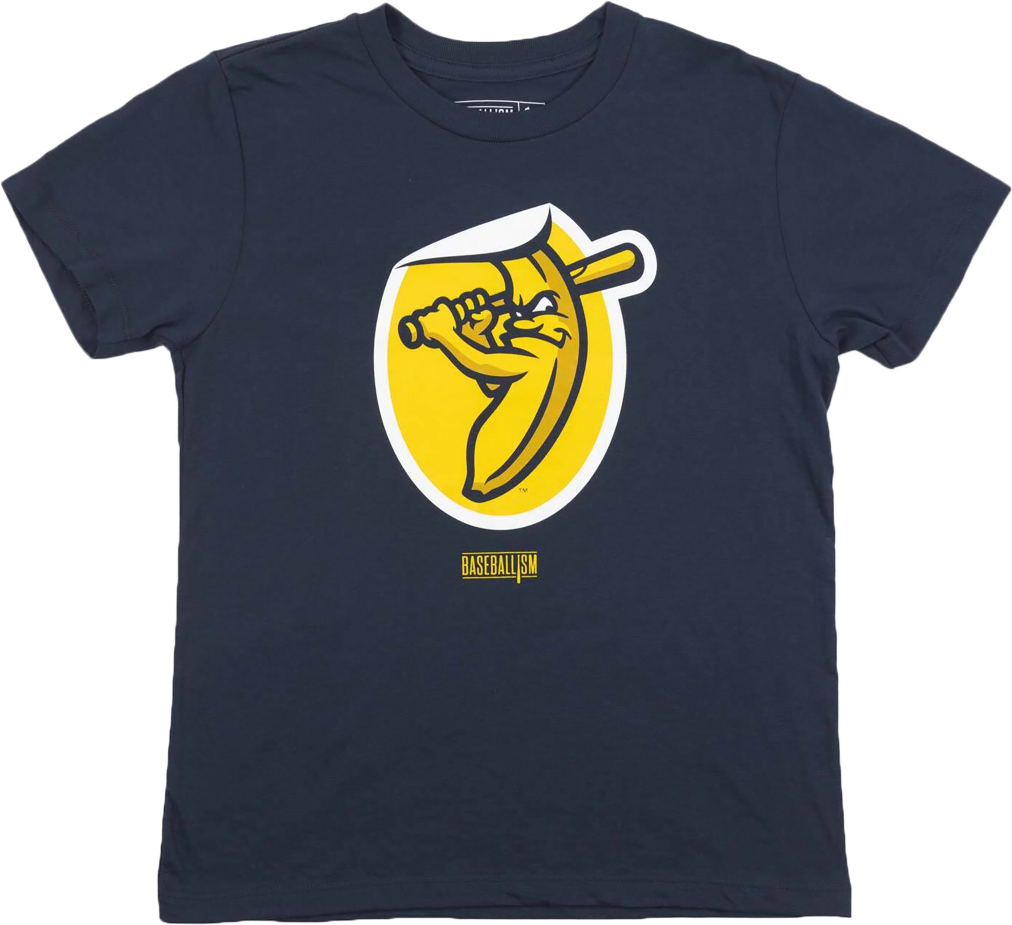 Baseballism Youth Savannah Bananas Navy Sticker T-Shirt