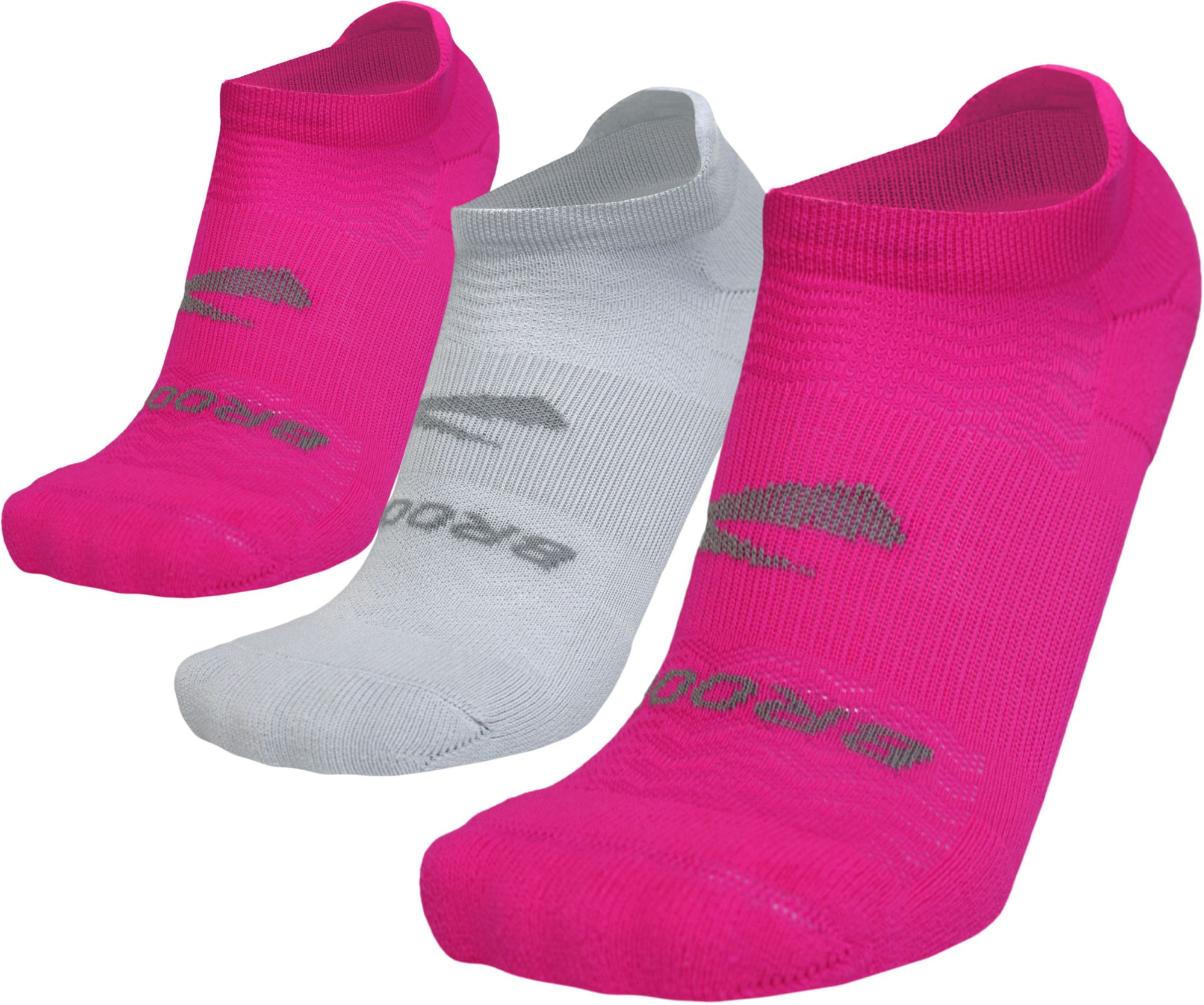 Brooks Men's Run-In No Show 3-Pack Socks